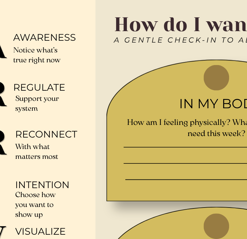 Live Your Week  |  Weekly Intention Worksheet